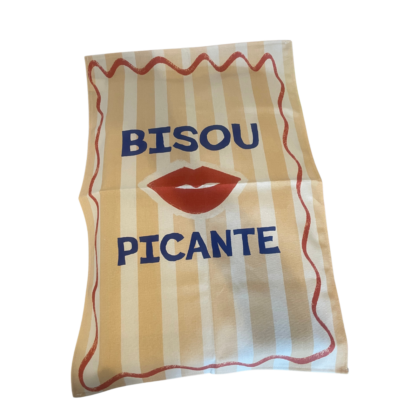 Bisou Picante cotton tea towel