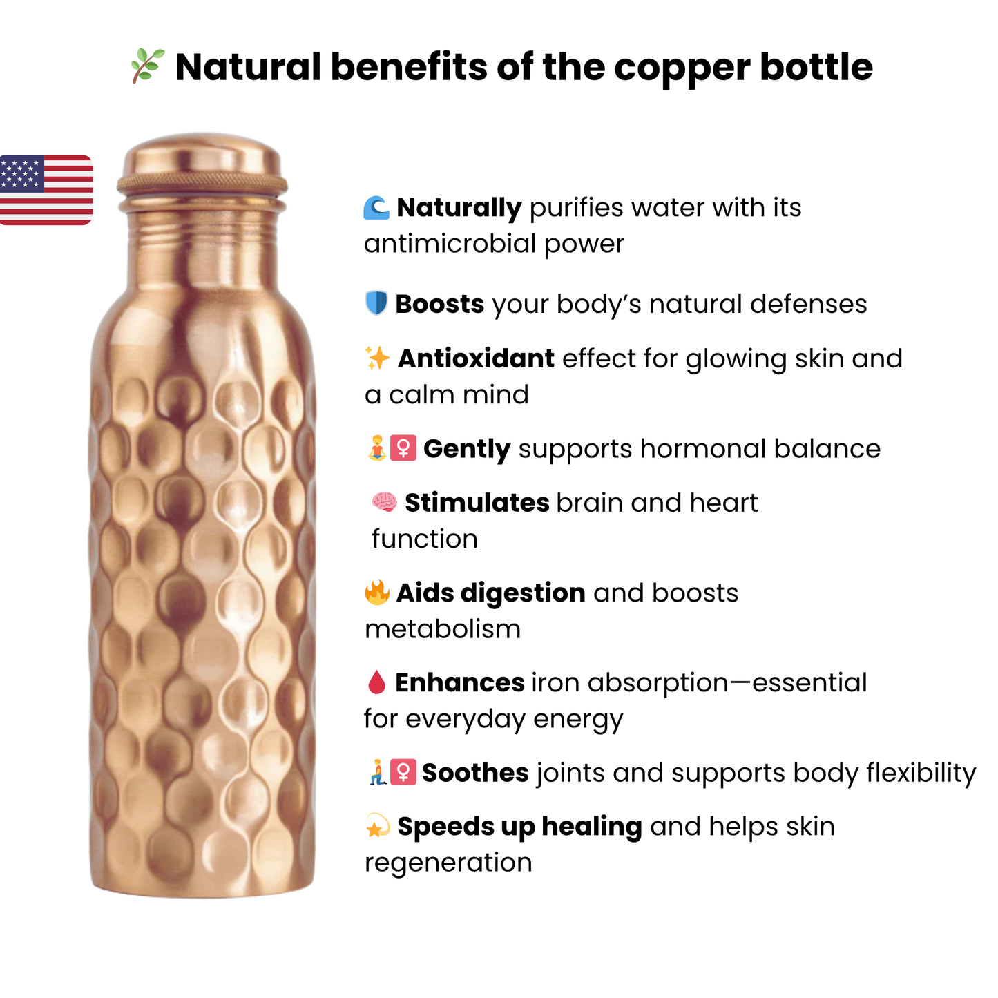 Hammered Copper Bottle Ayurvedic Elegance and Bohemian Spirit.