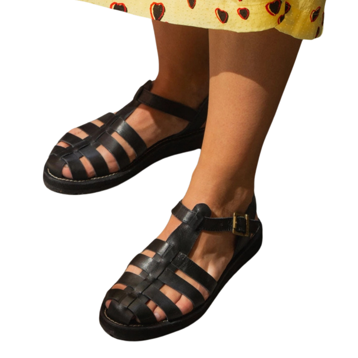 Black Chilaquiles Sandals