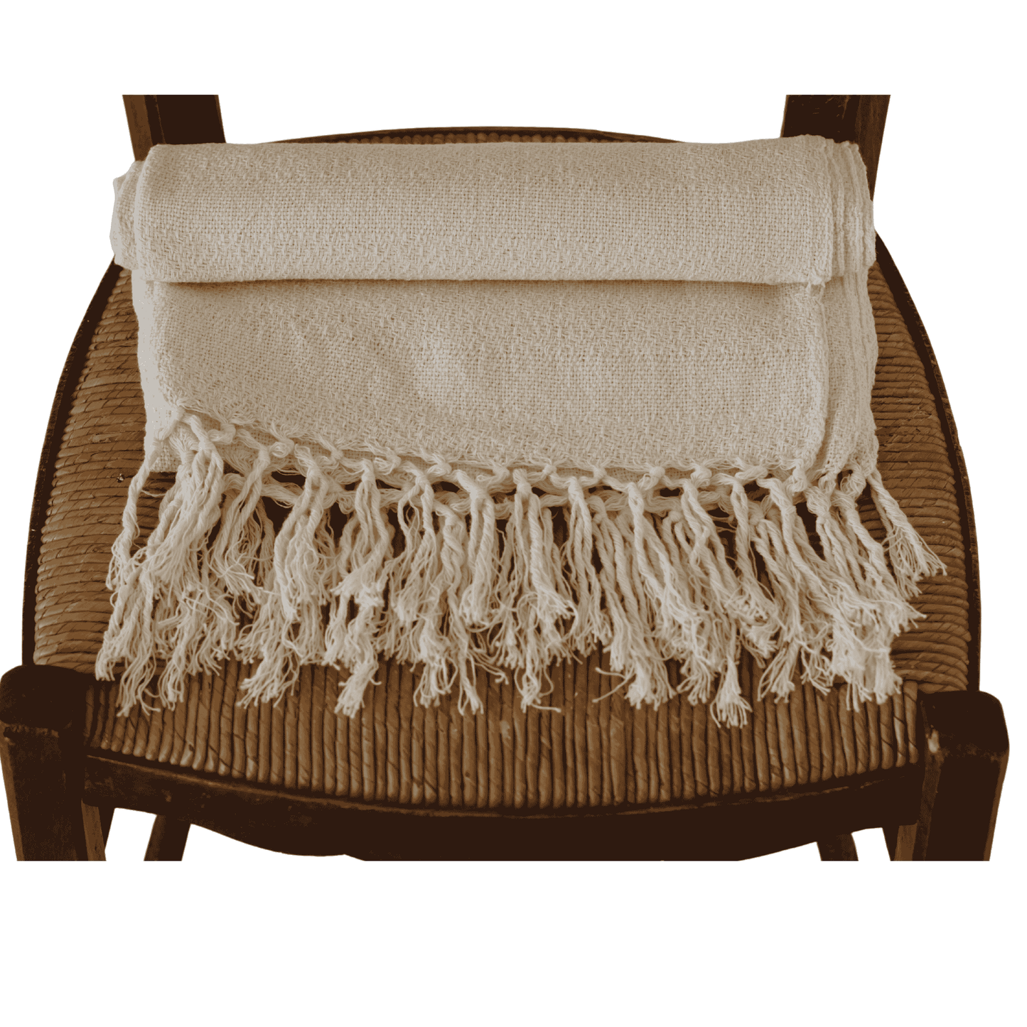Textured Beige Shawl (Rebozo) Timeless Nature and Protection