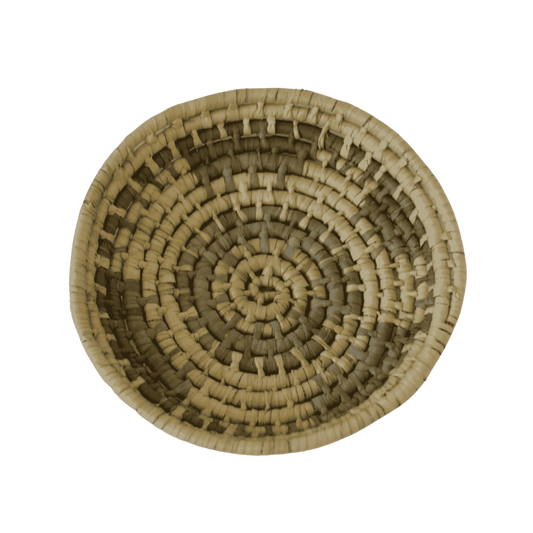 Handmade palm wall basket with natural pattern | Ø 25 cm