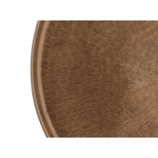 Hammered copper tray: Ø 38 cm