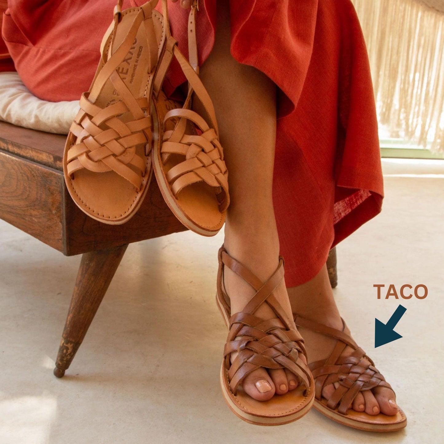 Bohemian leather sandals | TACO model