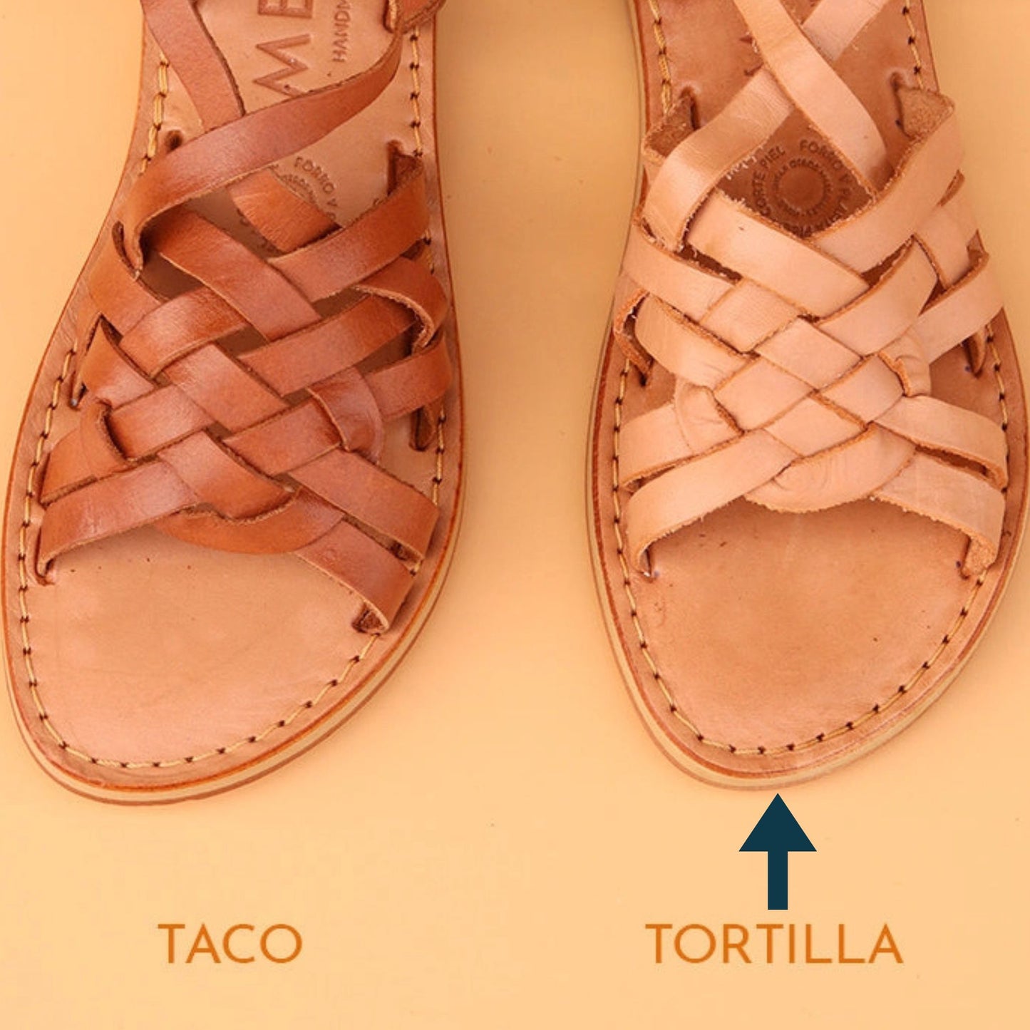 Bohemian leather sandals | TORTILLA model
