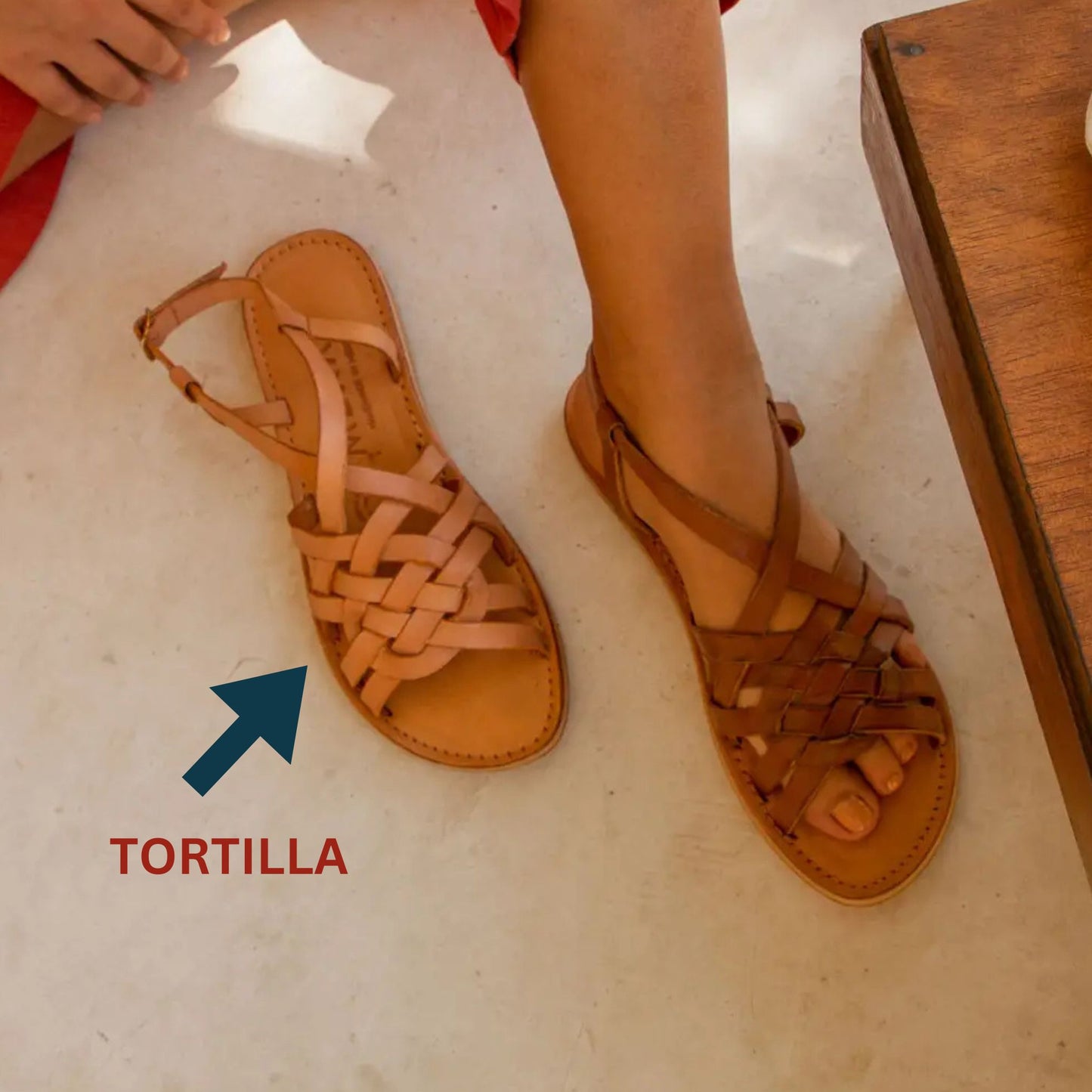 Bohemian leather sandals | TORTILLA model