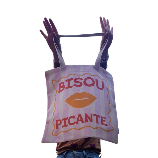 Bisou Picante cotton tote bag